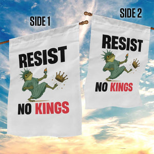 Resist Frog Garden Flag No Kings In America Political 2025 TS14 Print Your Wear