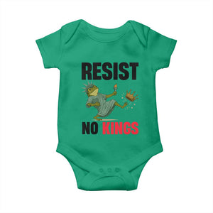 Resist Frog Baby Onesie No Kings In America Political 2025 TS14 Irish Green Print Your Wear