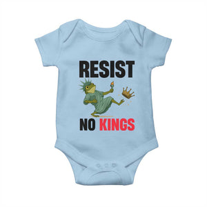 Resist Frog Baby Onesie No Kings In America Political 2025 TS14 Light Blue Print Your Wear