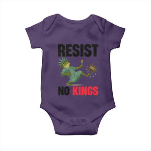 Resist Frog Baby Onesie No Kings In America Political 2025 TS14 Purple Print Your Wear