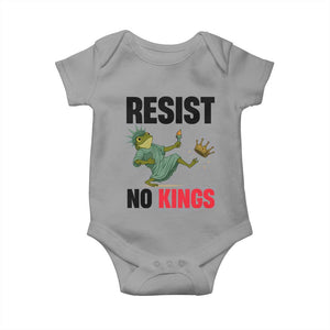 Resist Frog Baby Onesie No Kings In America Political 2025 TS14 Sport Gray Print Your Wear