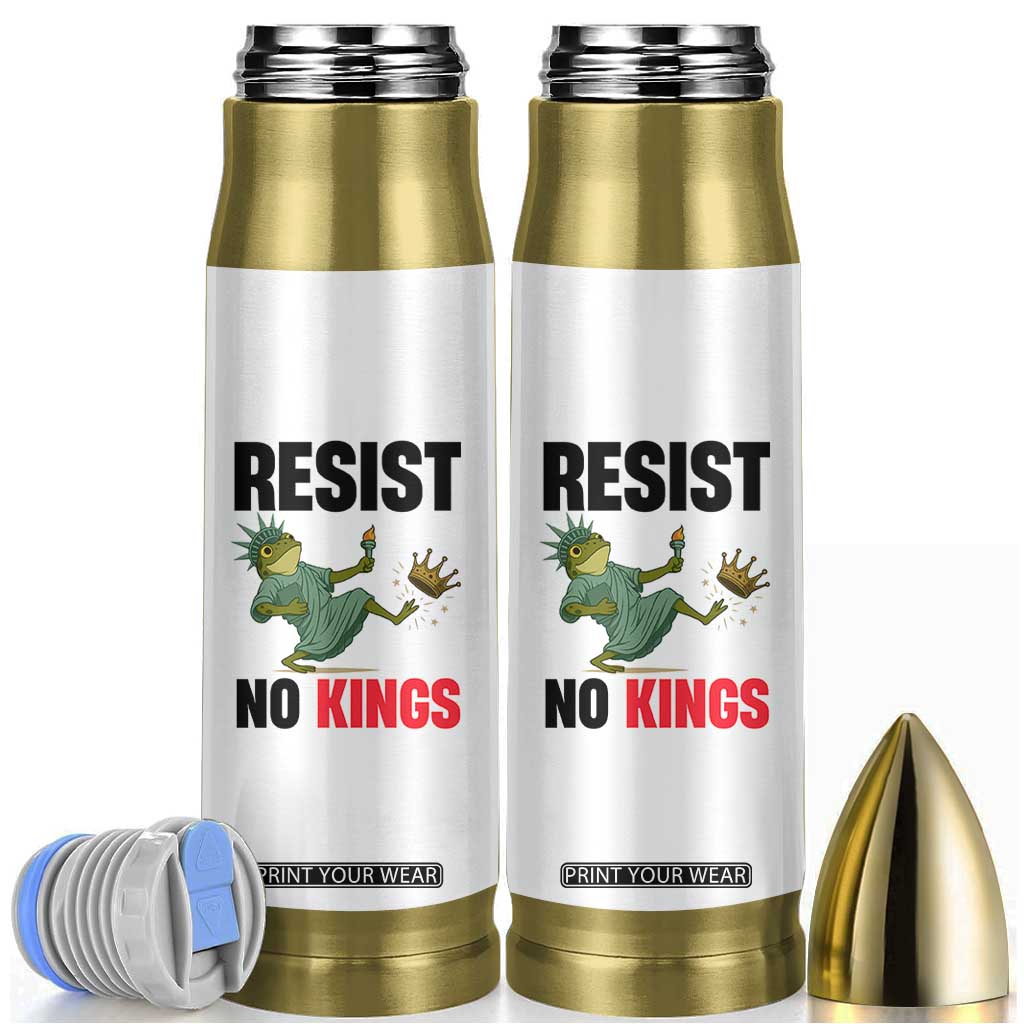 Resist Frog Bullet Tumbler No Kings In America Political 2025 TS14 White Print Your Wear