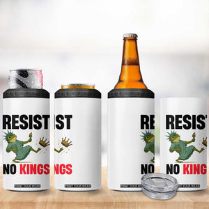 Resist Frog 4 in 1 Can Cooler Tumbler No Kings In America Political 2025 TS14 Print Your Wear