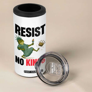 Resist Frog 4 in 1 Can Cooler Tumbler No Kings In America Political 2025 TS14 Print Your Wear
