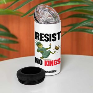 Resist Frog 4 in 1 Can Cooler Tumbler No Kings In America Political 2025 TS14 Print Your Wear
