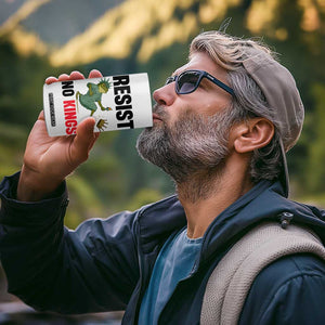 Resist Frog 4 in 1 Can Cooler Tumbler No Kings In America Political 2025 TS14 Print Your Wear