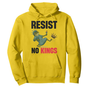Resist Frog Hoodie No Kings In America Political 2025 TS14 Daisy Print Your Wear