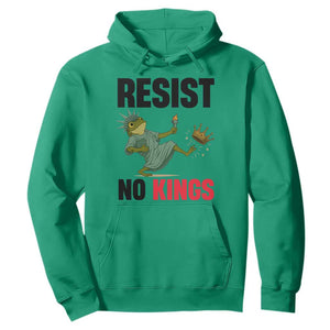 Resist Frog Hoodie No Kings In America Political 2025 TS14 Irish Green Print Your Wear