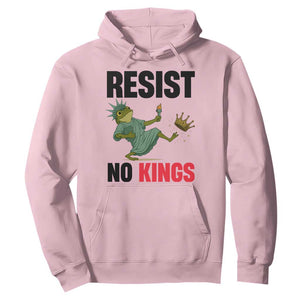 Resist Frog Hoodie No Kings In America Political 2025 TS14 Light Pink Print Your Wear