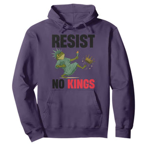 Resist Frog Hoodie No Kings In America Political 2025 TS14 Purple Print Your Wear