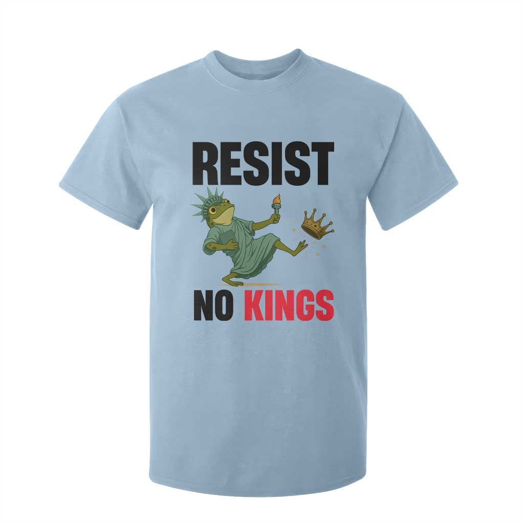 Resist Frog T Shirt For Kid No Kings In America Political 2025 TS14 Light Blue Print Your Wear