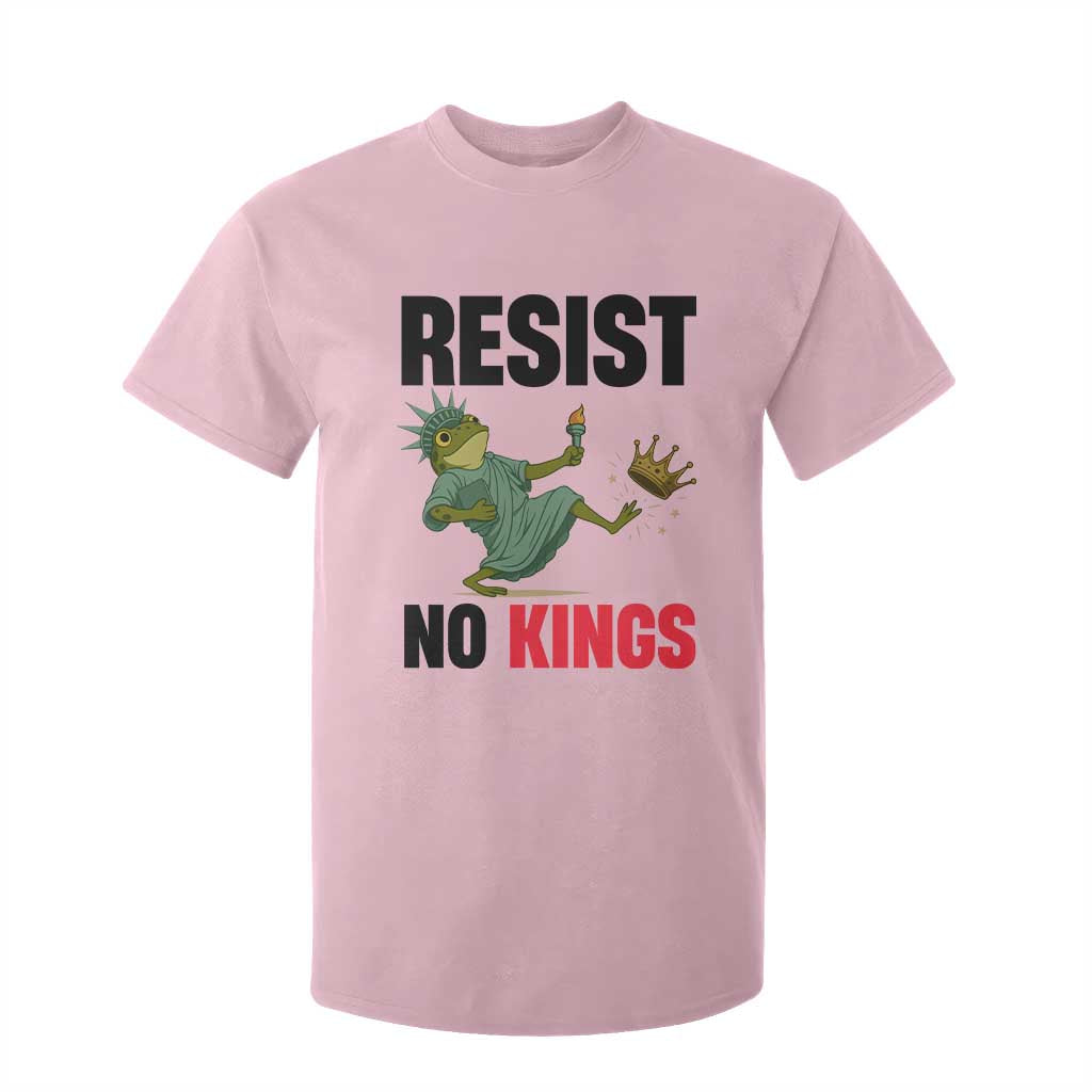 Resist Frog T Shirt For Kid No Kings In America Political 2025 TS14 Light Pink Print Your Wear
