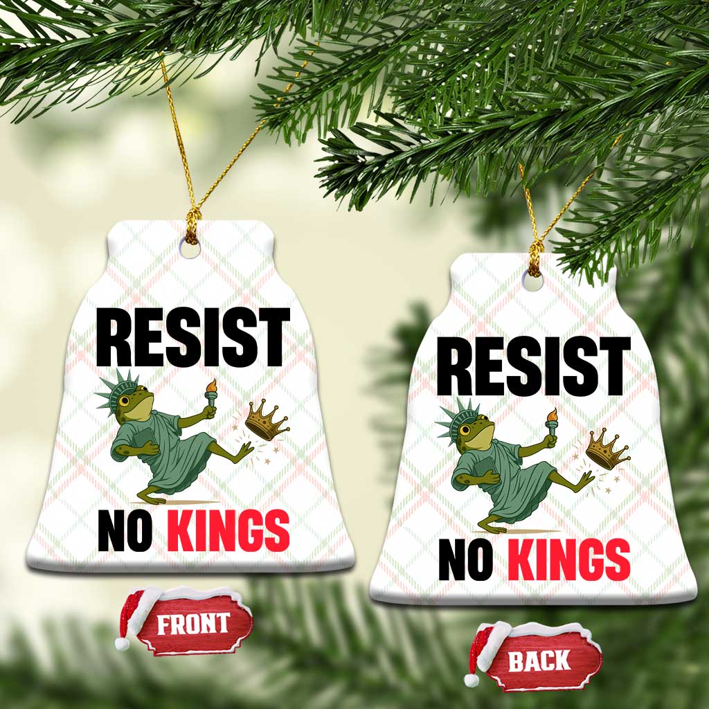 Resist Frog Ceramic Ornament No Kings In America Political 2025 - Print Your Wear