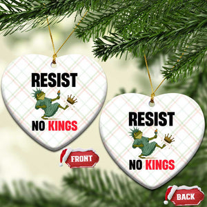Resist Frog Ceramic Ornament No Kings In America Political 2025 - Print Your Wear