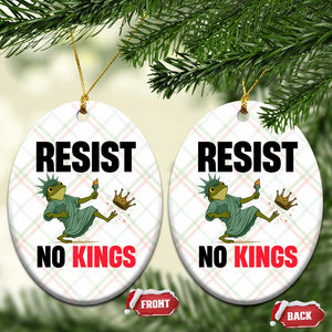 Resist Frog Ceramic Ornament No Kings In America Political 2025 - Print Your Wear