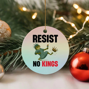 Resist Frog Ceramic Ornament No Kings In America Political 2025 - Print Your Wear