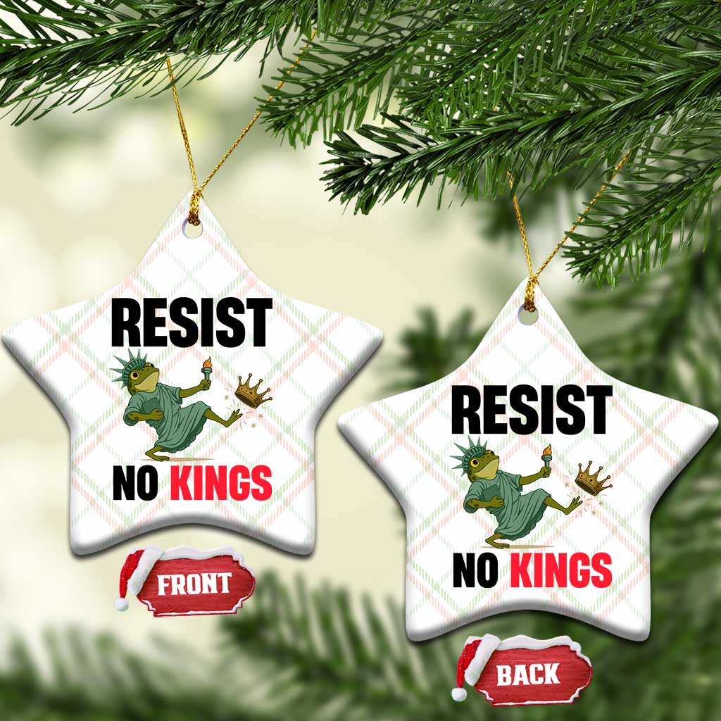Resist Frog Ceramic Ornament No Kings In America Political 2025 TS14 Print Your Wear
