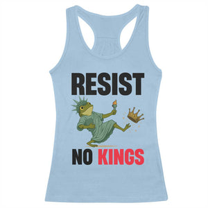 Resist Frog Racerback Tank Top No Kings In America Political 2025 TS14 Light Blue Print Your Wear