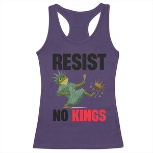 Resist Frog Racerback Tank Top No Kings In America Political 2025 TS14 Purple Print Your Wear