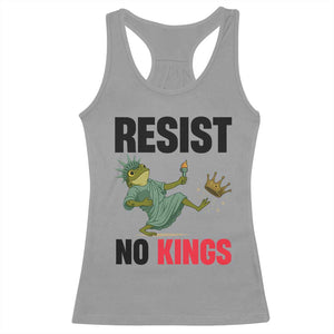 Resist Frog Racerback Tank Top No Kings In America Political 2025 TS14 Sport Gray Print Your Wear