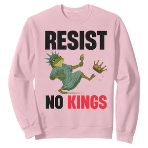 Resist Frog Sweatshirt No Kings In America Political 2025 TS14 Light Pink Print Your Wear