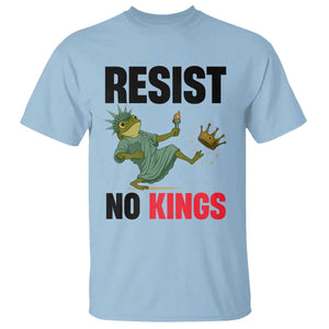 Resist Frog T Shirt No Kings In America Political 2025 TS14 Light Blue Print Your Wear
