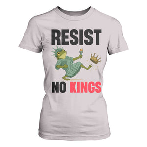 Resist Frog T Shirt For Women No Kings In America Political 2025 TS14 Ice Gray Print Your Wear