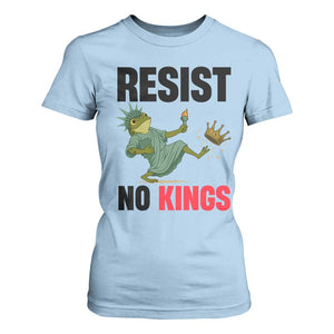 Resist Frog T Shirt For Women No Kings In America Political 2025 TS14 Light Blue Print Your Wear