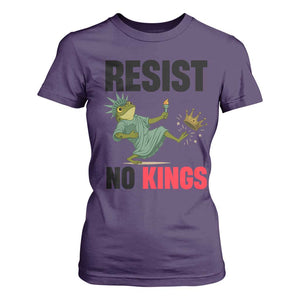 Resist Frog T Shirt For Women No Kings In America Political 2025 TS14 Purple Print Your Wear