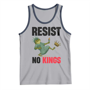 Resist Frog Tank Top No Kings In America Political 2025 TS14 Athletic Heather Navy Print Your Wear