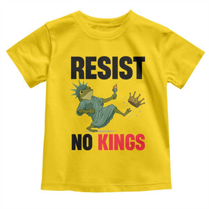 Resist Frog Toddler T Shirt No Kings In America Political 2025 TS14 Daisy Print Your Wear