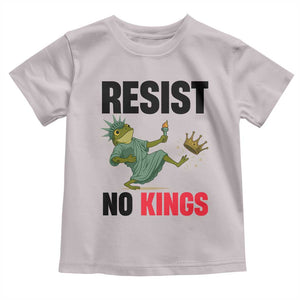 Resist Frog Toddler T Shirt No Kings In America Political 2025 TS14 Ice Gray Print Your Wear