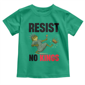 Resist Frog Toddler T Shirt No Kings In America Political 2025 TS14 Irish Green Print Your Wear