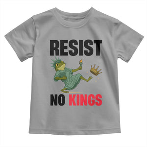 Resist Frog Toddler T Shirt No Kings In America Political 2025 TS14 Sport Gray Print Your Wear