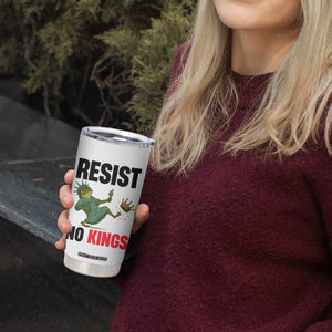Resist Frog Tumbler Cup No Kings In America Political 2025 TS14 Print Your Wear