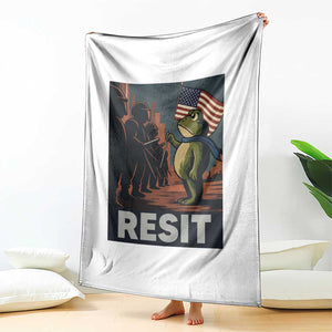 Resist Frog Throw Blanket Portland Frog Activist America Political 2025 TS14 Print Your Wear