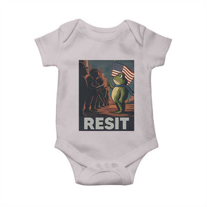 Resist Frog Baby Onesie Portland Frog Activist America Political 2025 TS14 Ice Gray Print Your Wear