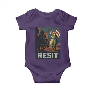 Resist Frog Baby Onesie Portland Frog Activist America Political 2025 TS14 Purple Print Your Wear