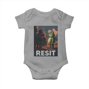 Resist Frog Baby Onesie Portland Frog Activist America Political 2025 TS14 Sport Gray Print Your Wear