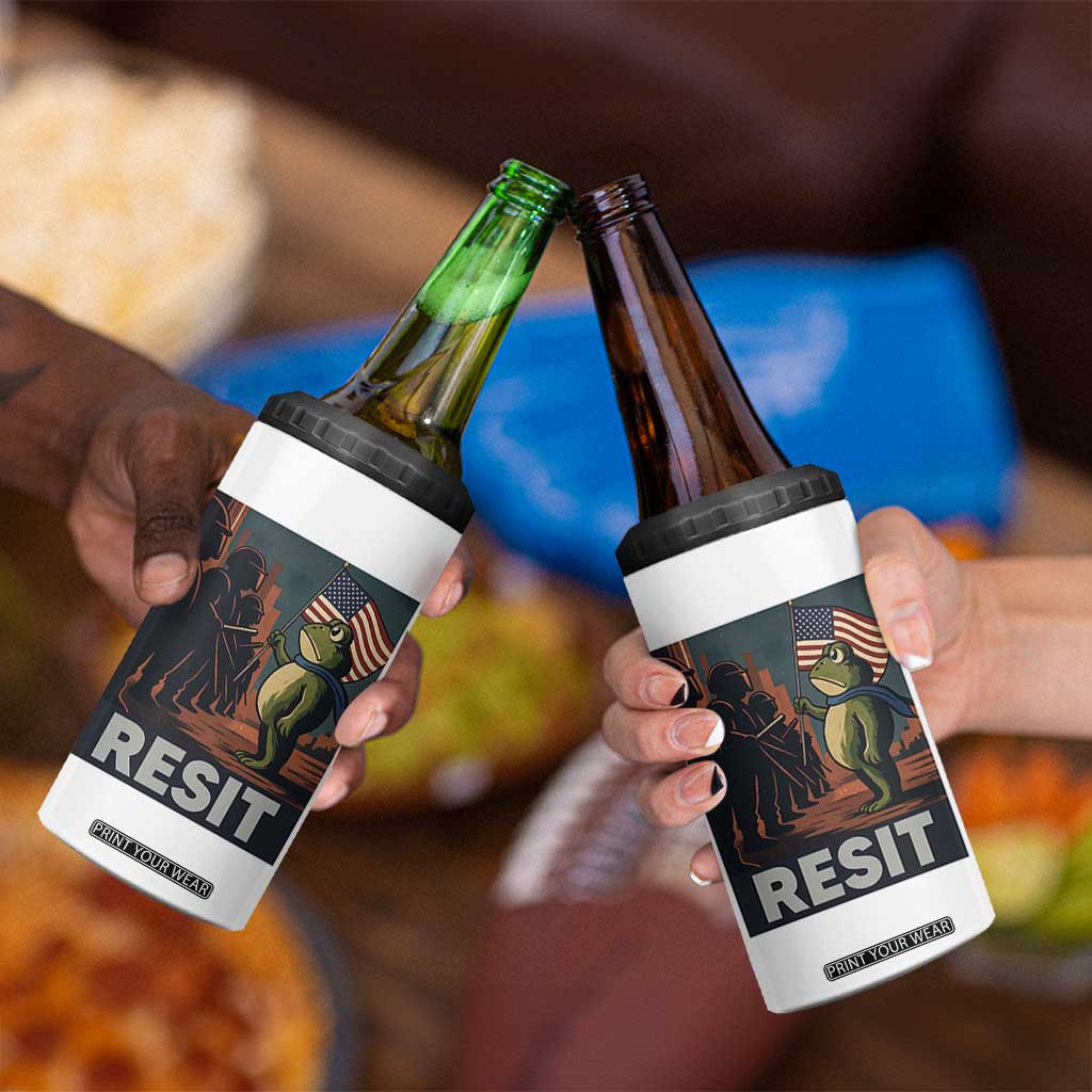 Resist Frog 4 in 1 Can Cooler Tumbler Portland Frog Activist America Political 2025 TS14 Print Your Wear