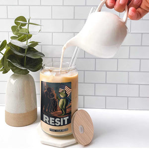 Resist Frog Glass Can Portland Frog Activist America Political 2025 TS14 Print Your Wear