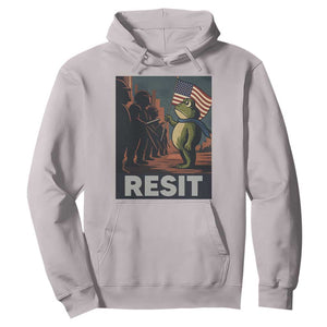 Resist Frog Hoodie Portland Frog Activist America Political 2025 TS14 Ice Gray Print Your Wear