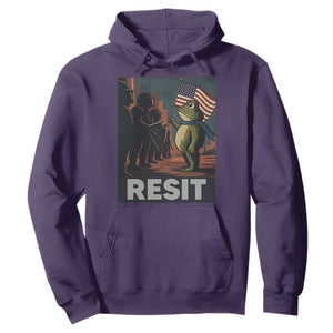 Resist Frog Hoodie Portland Frog Activist America Political 2025 TS14 Purple Print Your Wear