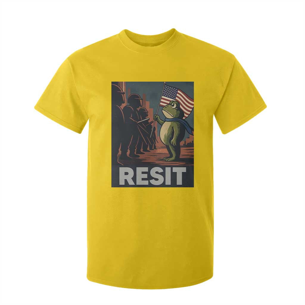 Resist Frog T Shirt For Kid Portland Frog Activist America Political 2025 TS14 Daisy Print Your Wear