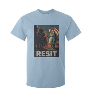 Resist Frog T Shirt For Kid Portland Frog Activist America Political 2025 TS14 Light Blue Print Your Wear