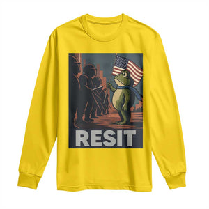 Resist Frog Long Sleeve Shirt Portland Frog Activist America Political 2025 TS14 Daisy Print Your Wear