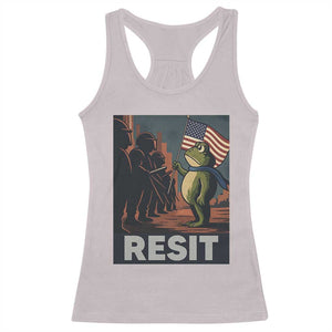 Resist Frog Racerback Tank Top Portland Frog Activist America Political 2025 TS14 Ice Gray Print Your Wear