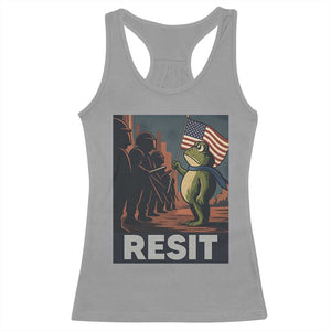 Resist Frog Racerback Tank Top Portland Frog Activist America Political 2025 TS14 Sport Gray Print Your Wear