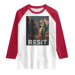 Resist Frog Raglan Shirt Portland Frog Activist America Political 2025 TS14 White Red Print Your Wear