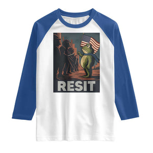 Resist Frog Raglan Shirt Portland Frog Activist America Political 2025 TS14 White Royal Print Your Wear